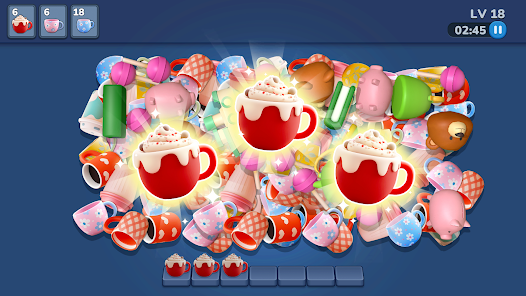 3D Crazy Match Triple Tap oyun ekranı - renkli 3D objeler ve eşleştirme bulmacası